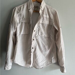 L.L. Bean Lightweight Button-Up Shirt Jacket — Off-White